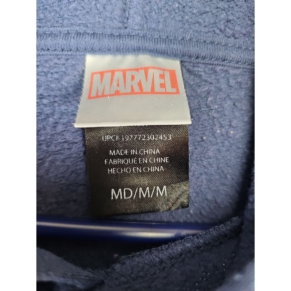 Marvel The Amazing Spider-Man Long Sleeved Pull-Over Hoodie Men's Medium Blue - Picture 4 of 9